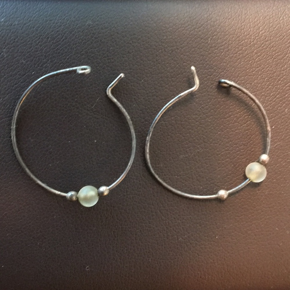 Silver hoop earrings